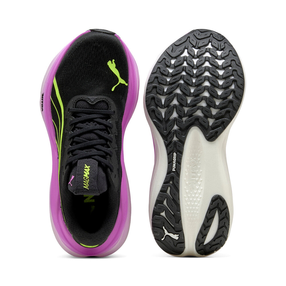 PUMA NITRO ランニングシューズ ブラック/グリーン/ピンク　27センチ プーマが女性に特化した厚底ランニングシューズ「RUN XX NITRO WNS」を