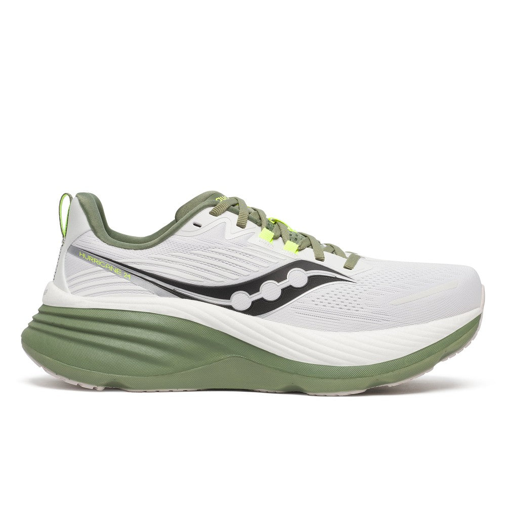 SAUCONY Men's Hurricane 24 White-Olivine - S20933-136