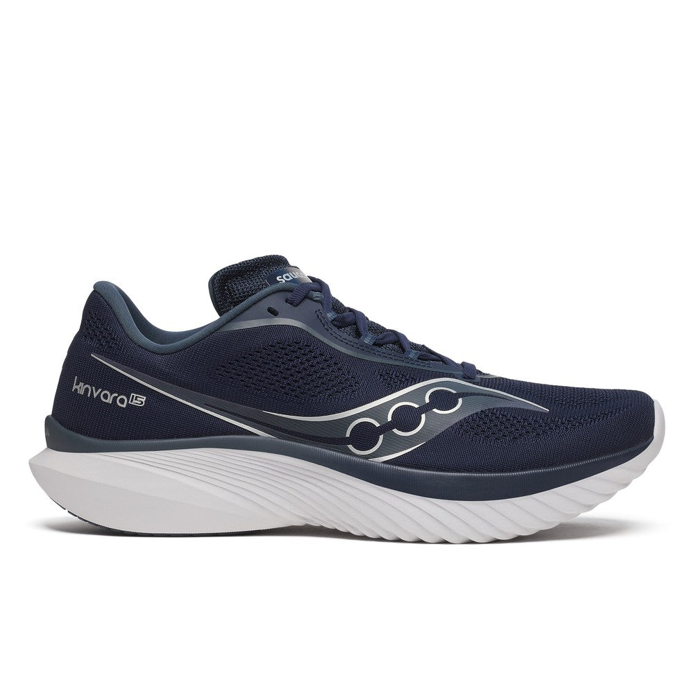 (取寄) サッカニー メンズ キンバラ 15 Saucony men Kinvara 15 Navy/Silver Saucony Kinvara 15 | Navy/Silver | Men's Lightweight Running Shoes