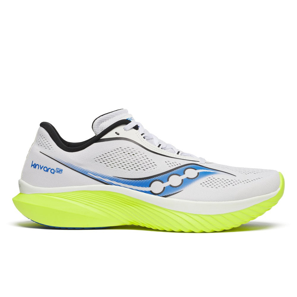 SAUCONY Men's Kinvara 15 White-Citron - S20967-153