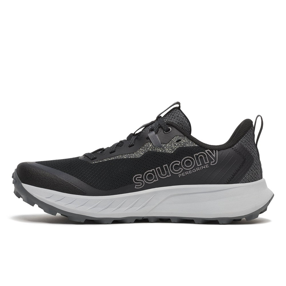 Saucony Peregrine 15 Mens Size 10 Medium D Black Shadow Sneakers S20990-100 saucony-peregrine-15-cinder-  main image 4