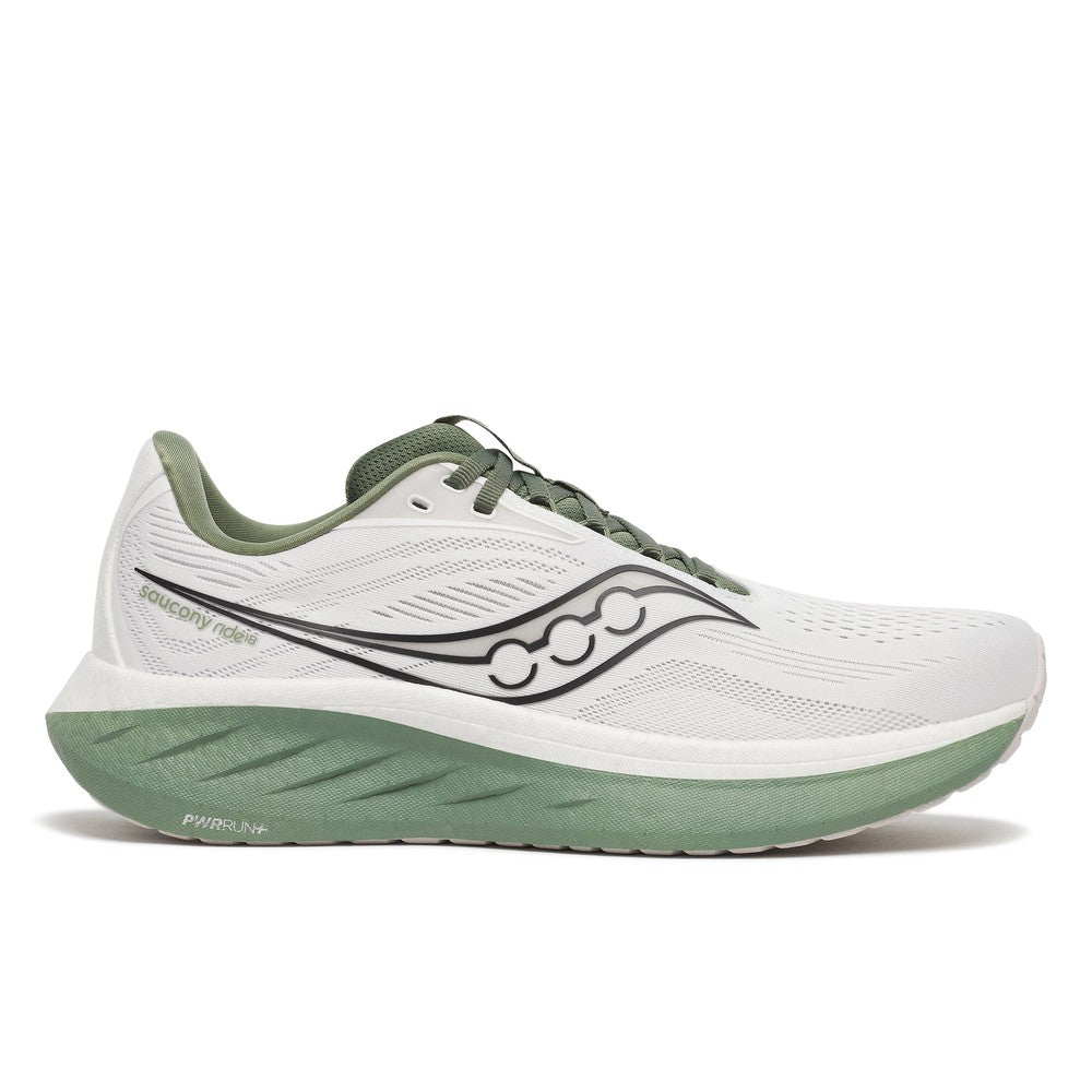 SAUCONY Men's Ride 18 White/Olivine - S21000-138