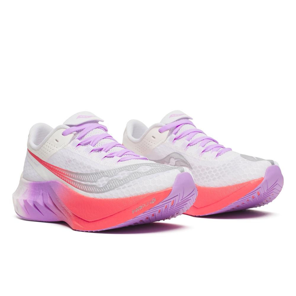 Saucony Endorphin Pro 4 | White/Crocus | Women's Racing Running