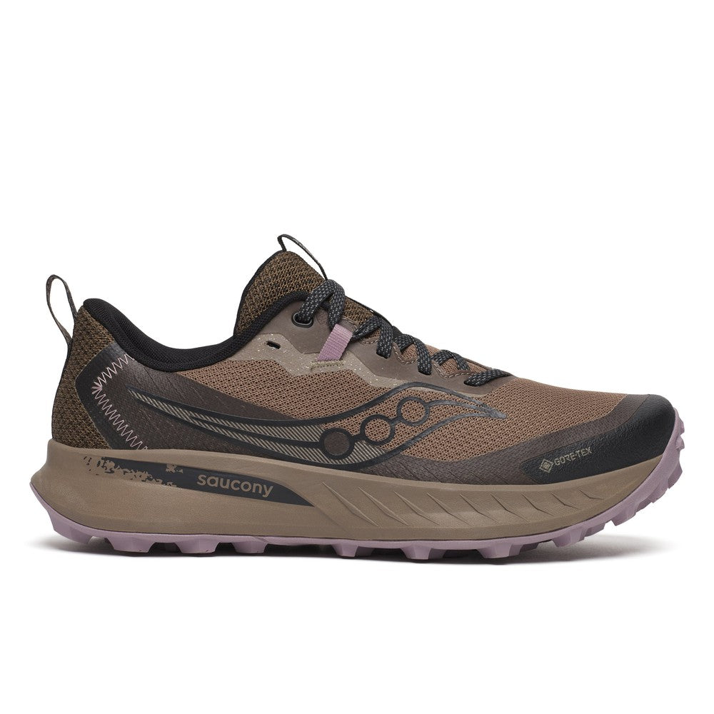 Saucony Peregrine 15 GTX | Walnut/Black | Women's Waterproof Trail