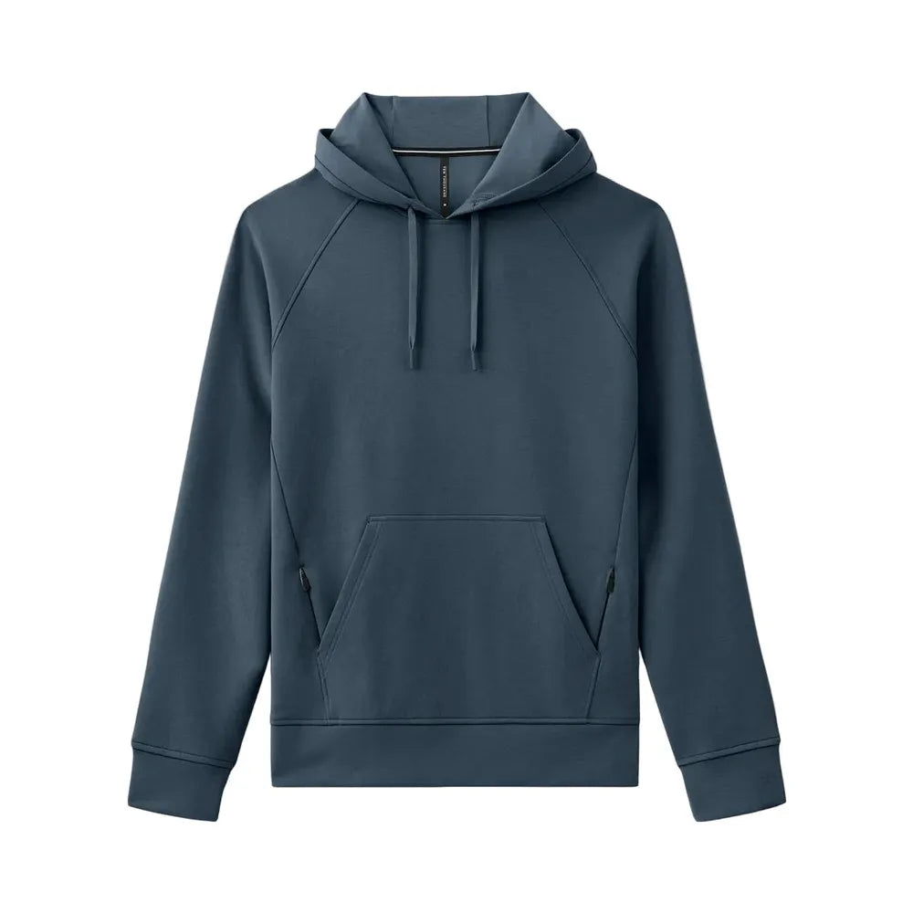 TEN THOUSAND Men's Midweight Tech Fleece Hoodie Admiral Blue - TTKT015-ADMRLBL