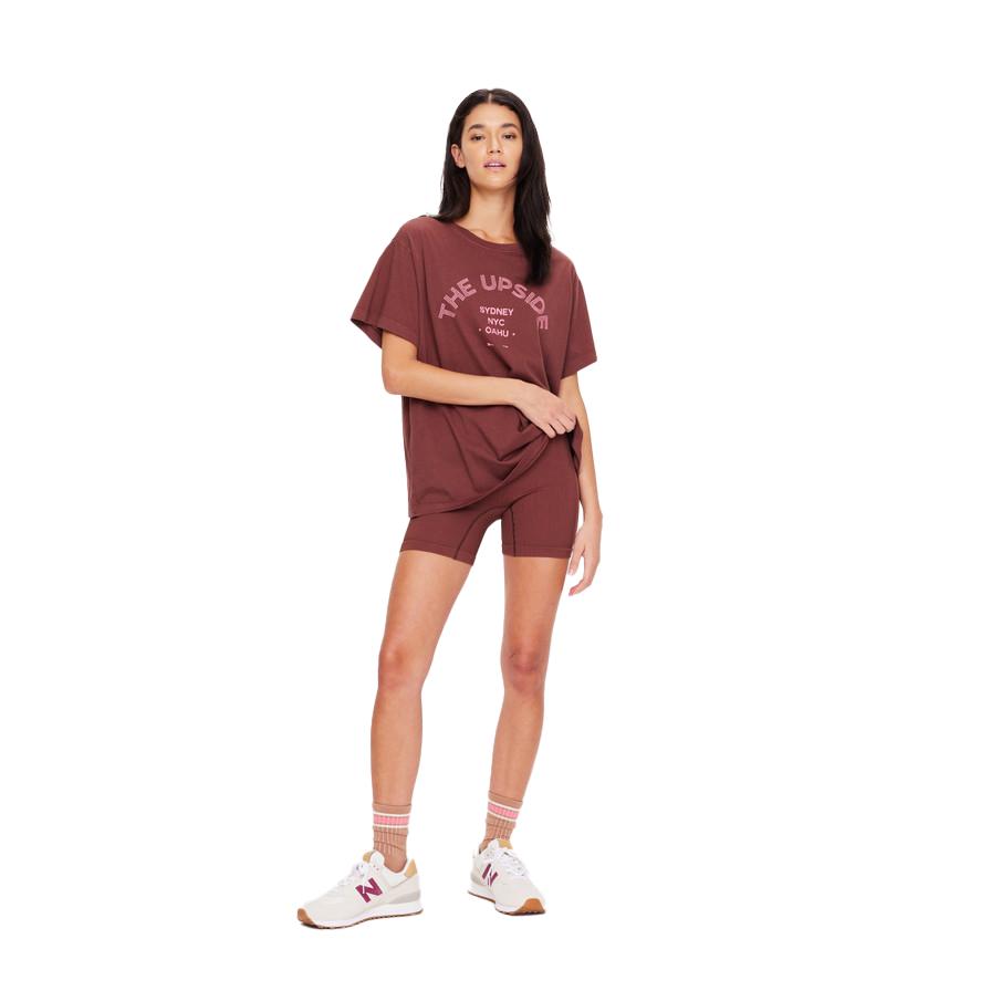 THE UPSIDE W JETSET SAMMI TEE - Brown - USW424138
