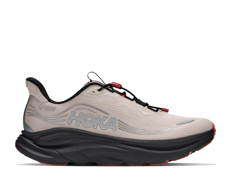 1176574-RKGR | right | Image of HOKA Men's Clifton 11 GTX shoe in River Rock Grey / Carbon Black